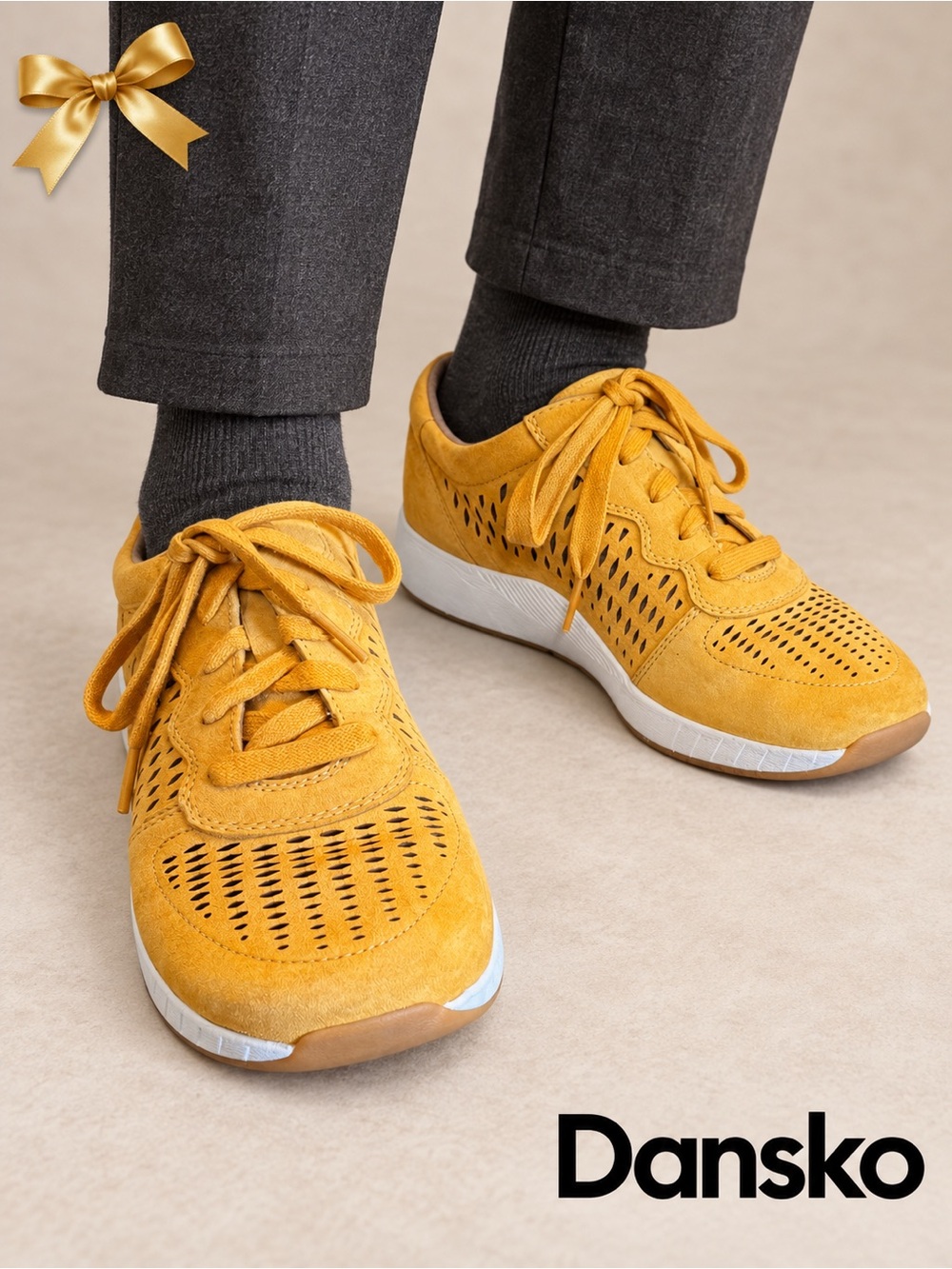 Dansko Charlie Mustard Suede Sneakers EU 38 US 7.5–8